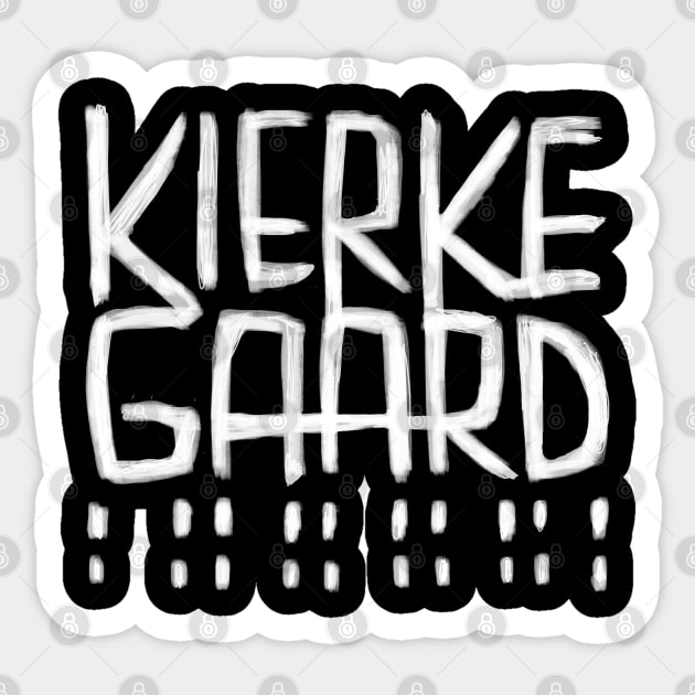 Philosopher Kierkegaard, Soren Kierkegaard Philosophy Sticker by badlydrawnbabe